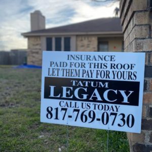 Roof job by Tatum Legacy Roofing